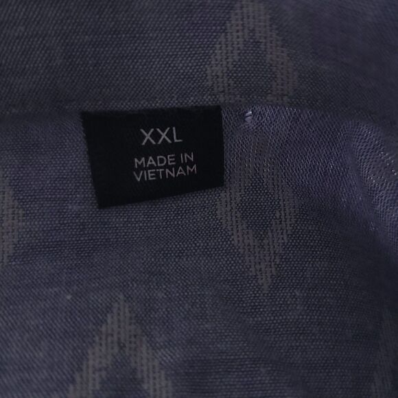 Travis Mathew Strand Heather Vintage Indi Blue Short Sleeve Button Shirt 2XL - Picture 8 of 8